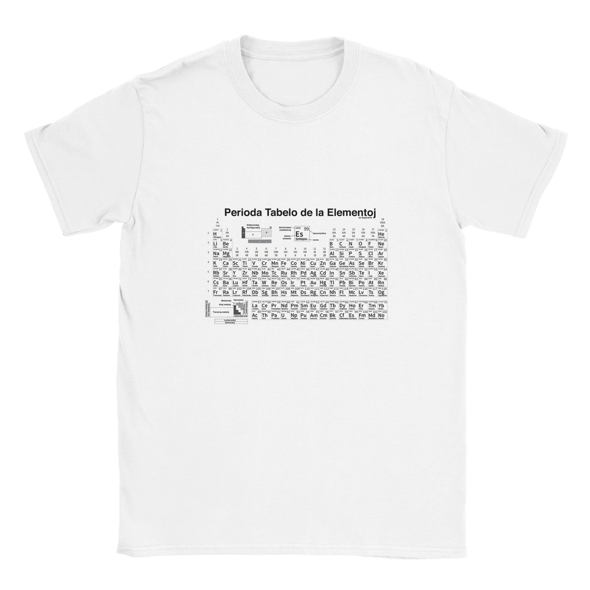 Perioda Tabelo de la Elementoj Uniseksa T-ĉemizo