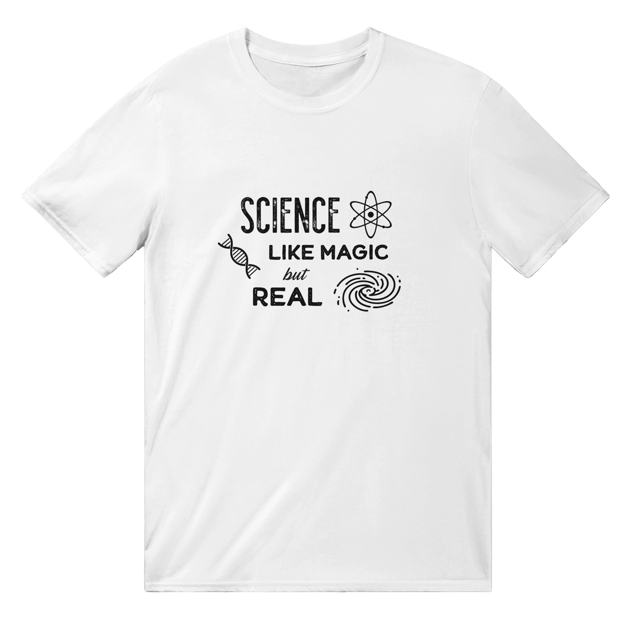 Scienco: Kiel Magio sed Reala Angla Uniseksa T-ĉemizo