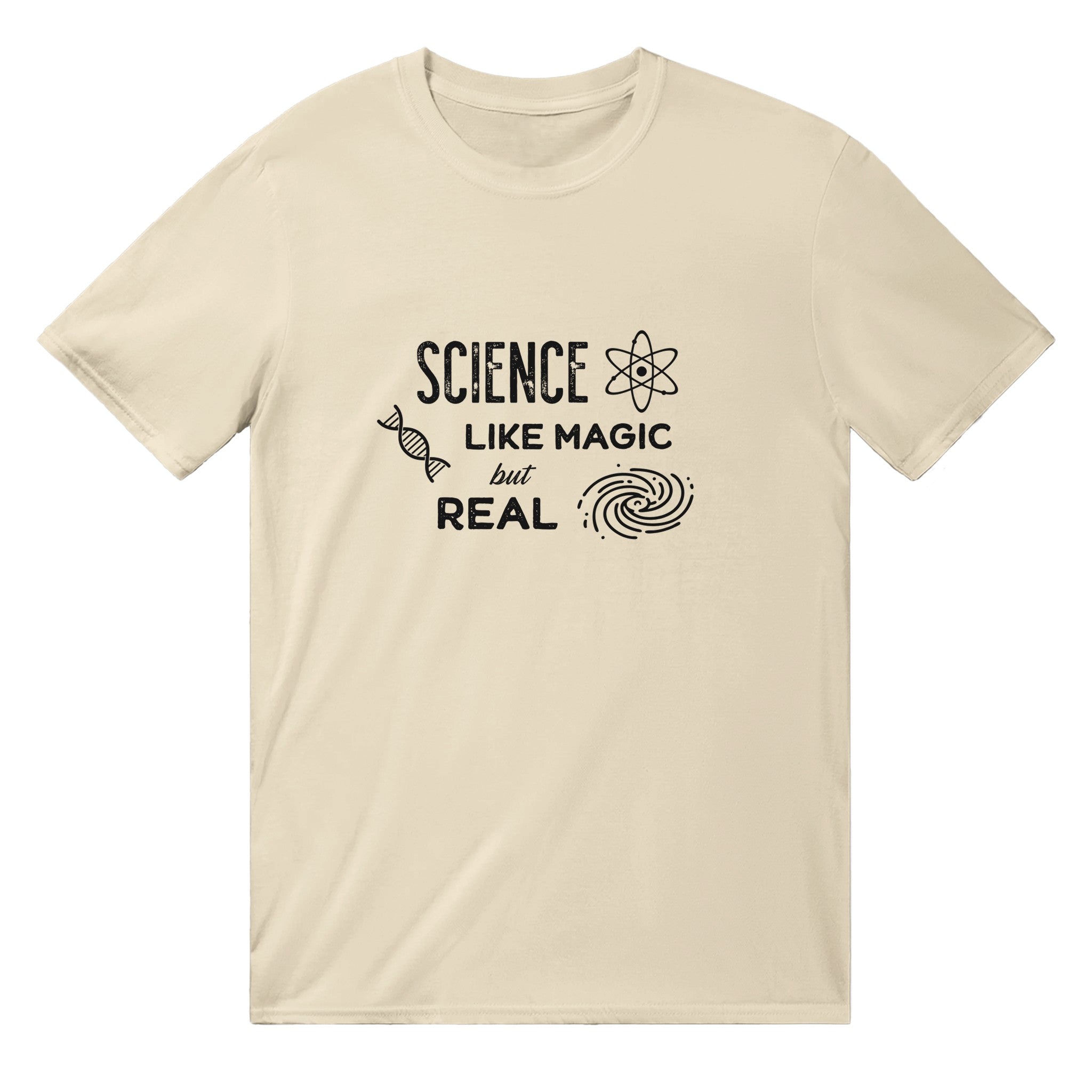 Scienco: Kiel Magio sed Reala Angla Uniseksa T-ĉemizo