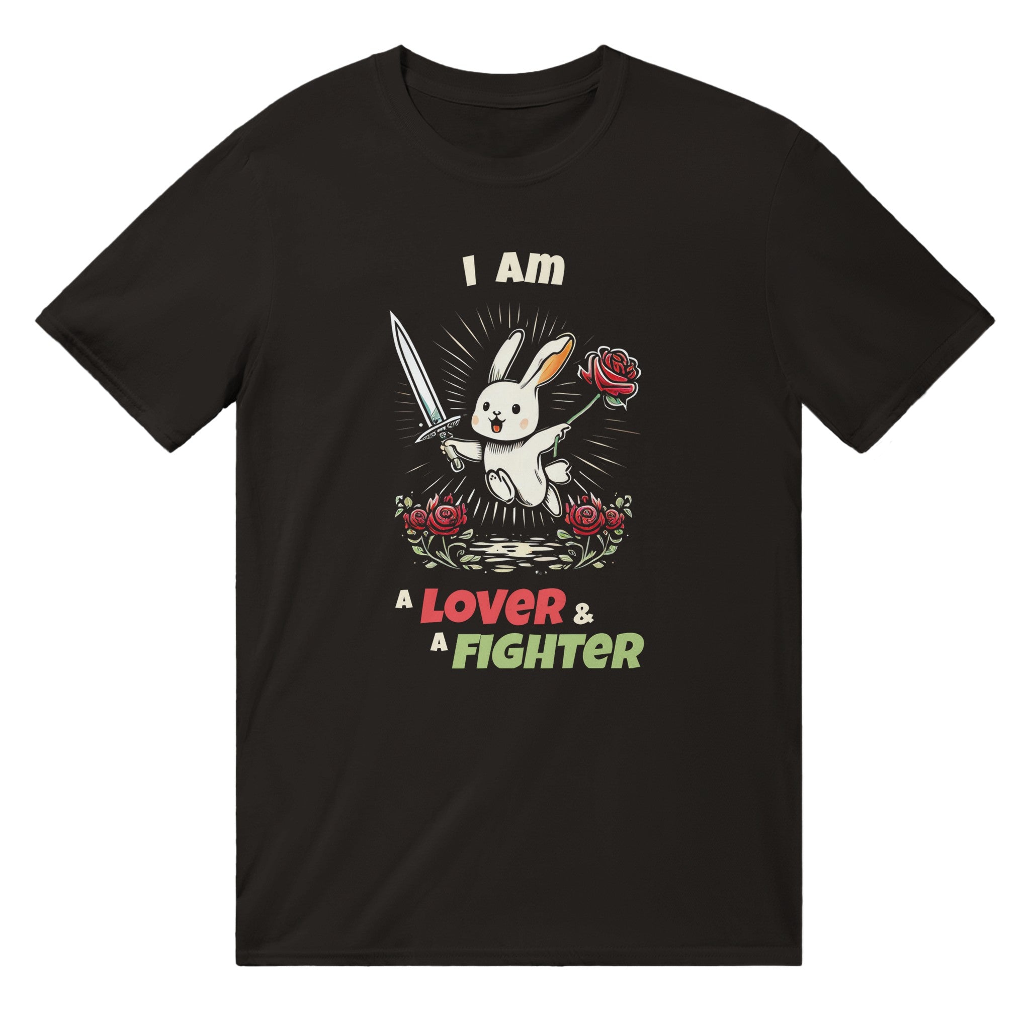 I am a Lover & a Fighter Angla T-ĉemizo