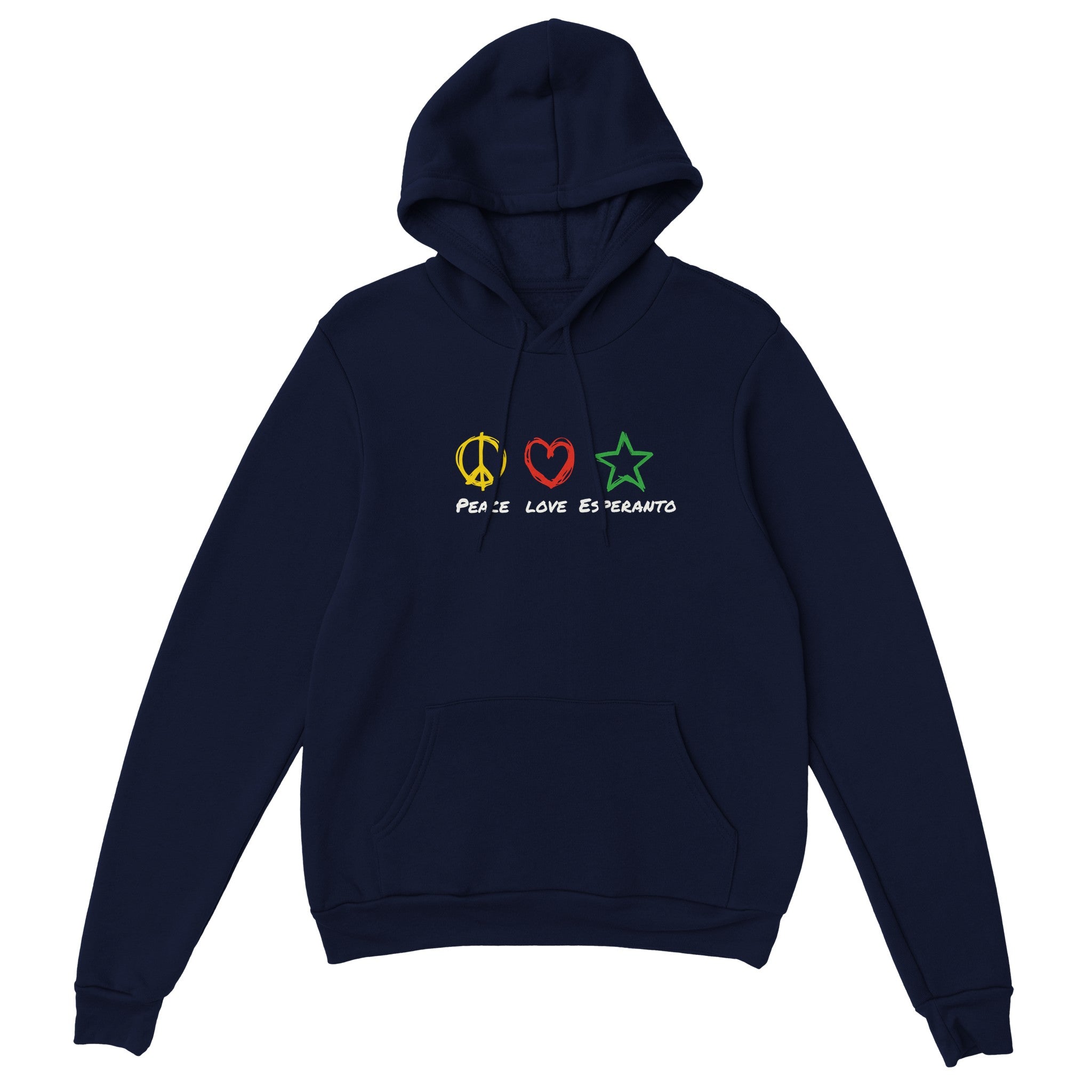 Peace Love Esperanto English Unisex Hoodie