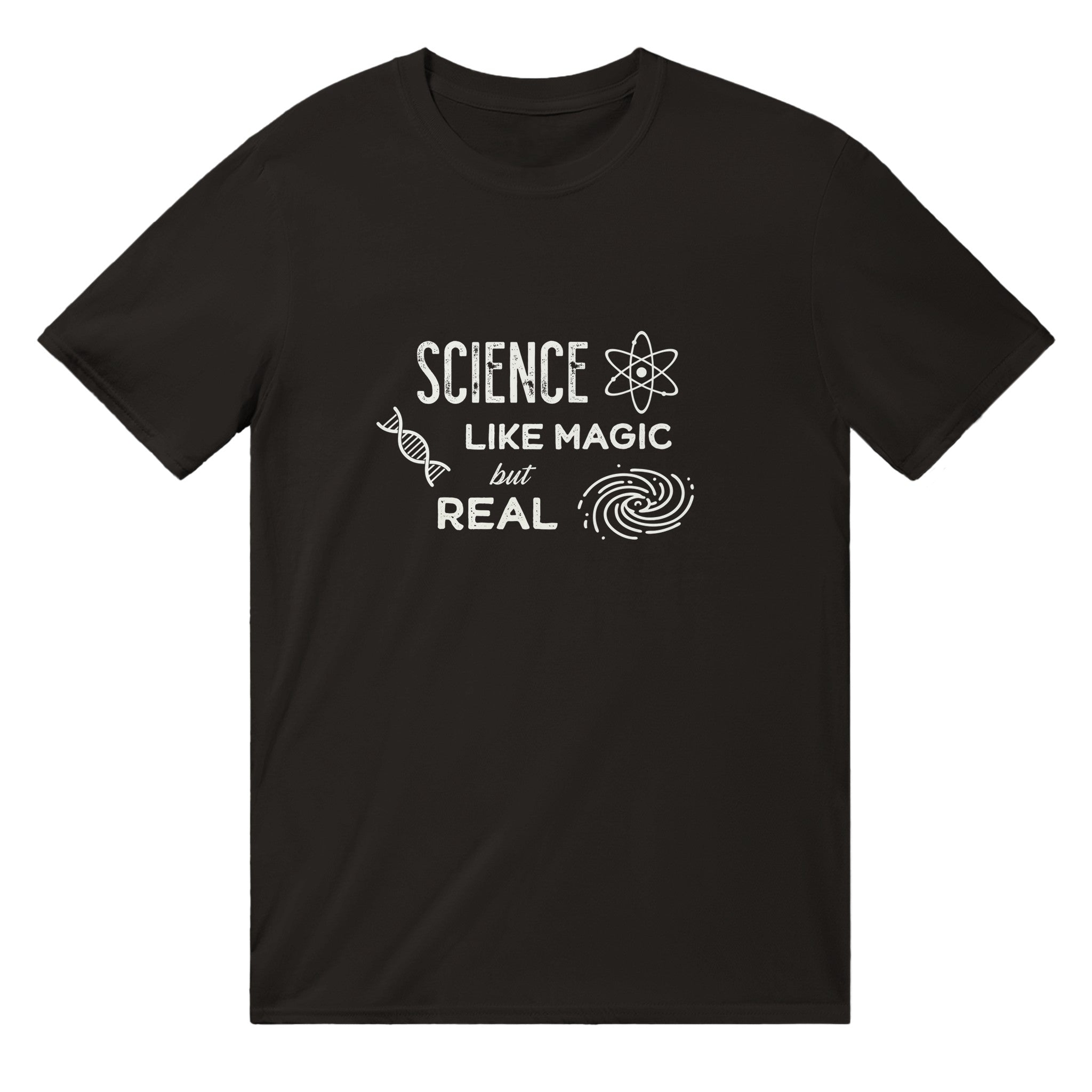 Scienco: Kiel Magio sed Reala Angla Uniseksa T-ĉemizo