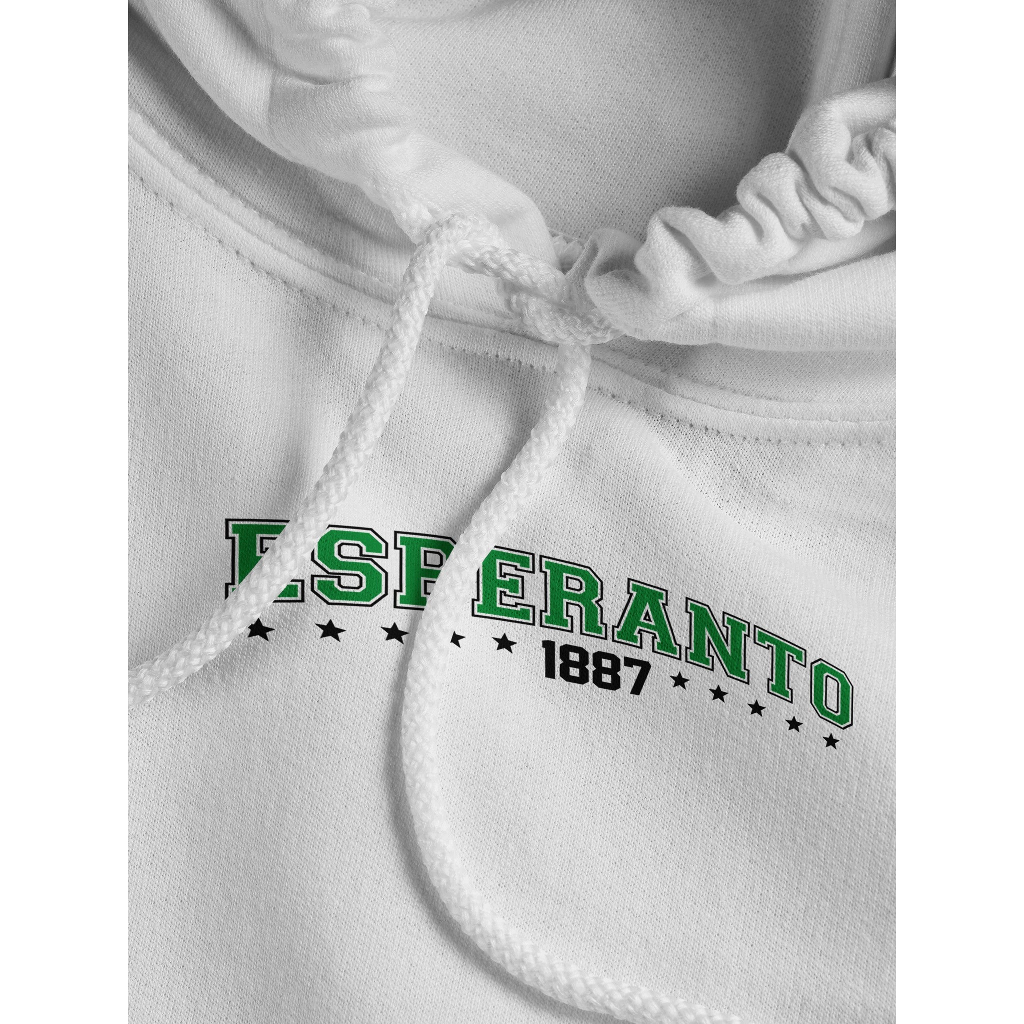 Uniseksa Kapuĉ-pulovero de Esperanto Universitato