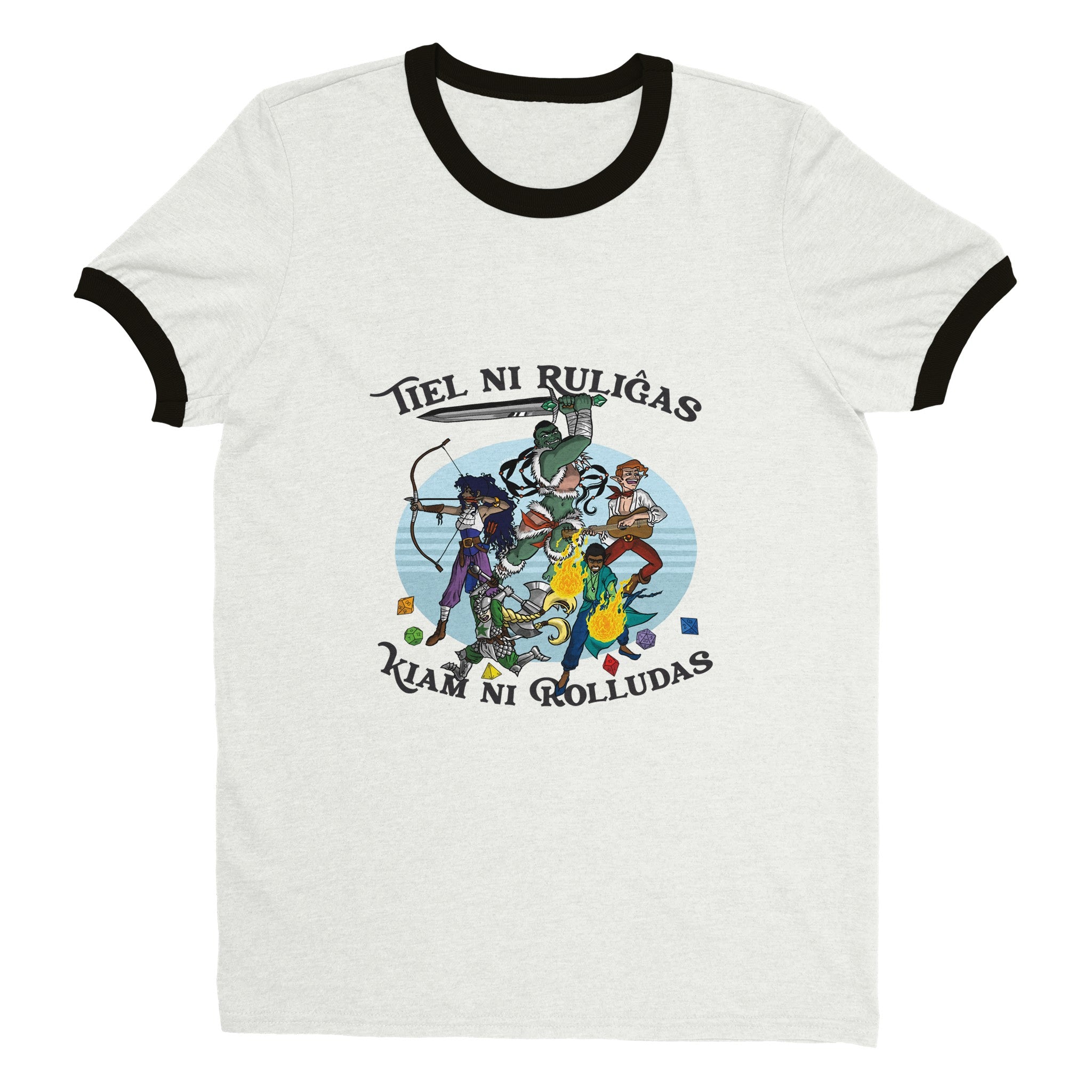 Tiel Ni Ruliĝas Unisex Ringer T-shirt