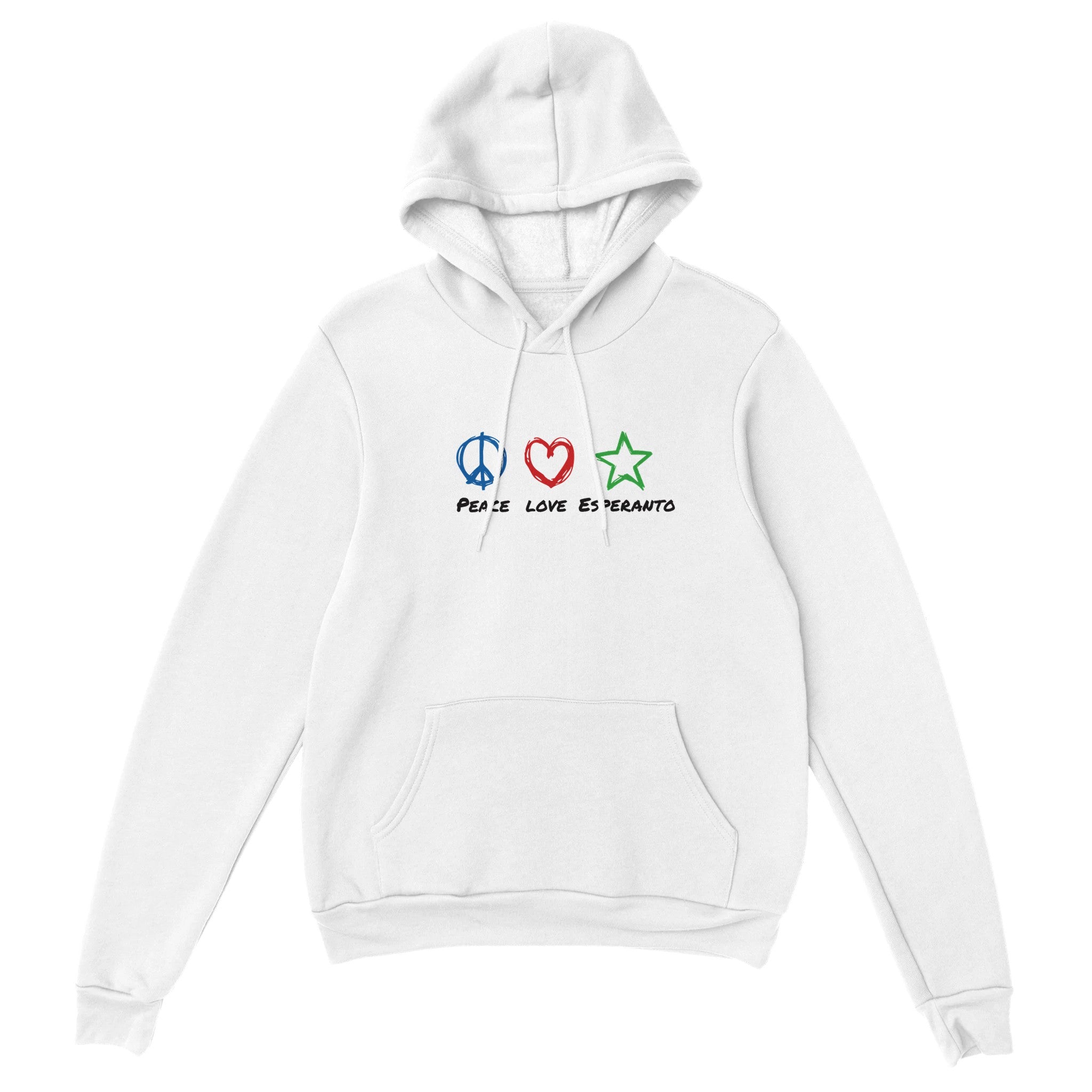 Peace Love Esperanto English Unisex Hoodie