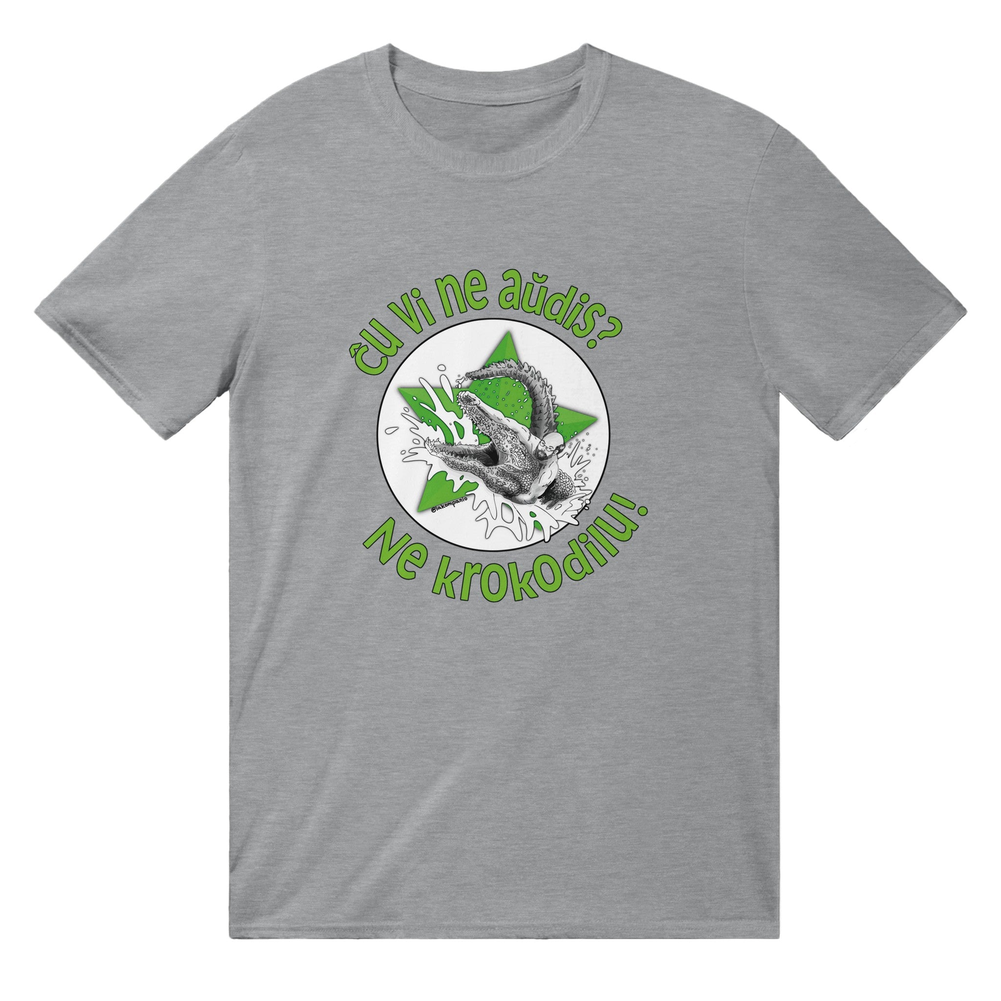 Zamenhof Krokodilo Uniseksa T-ĉemizo