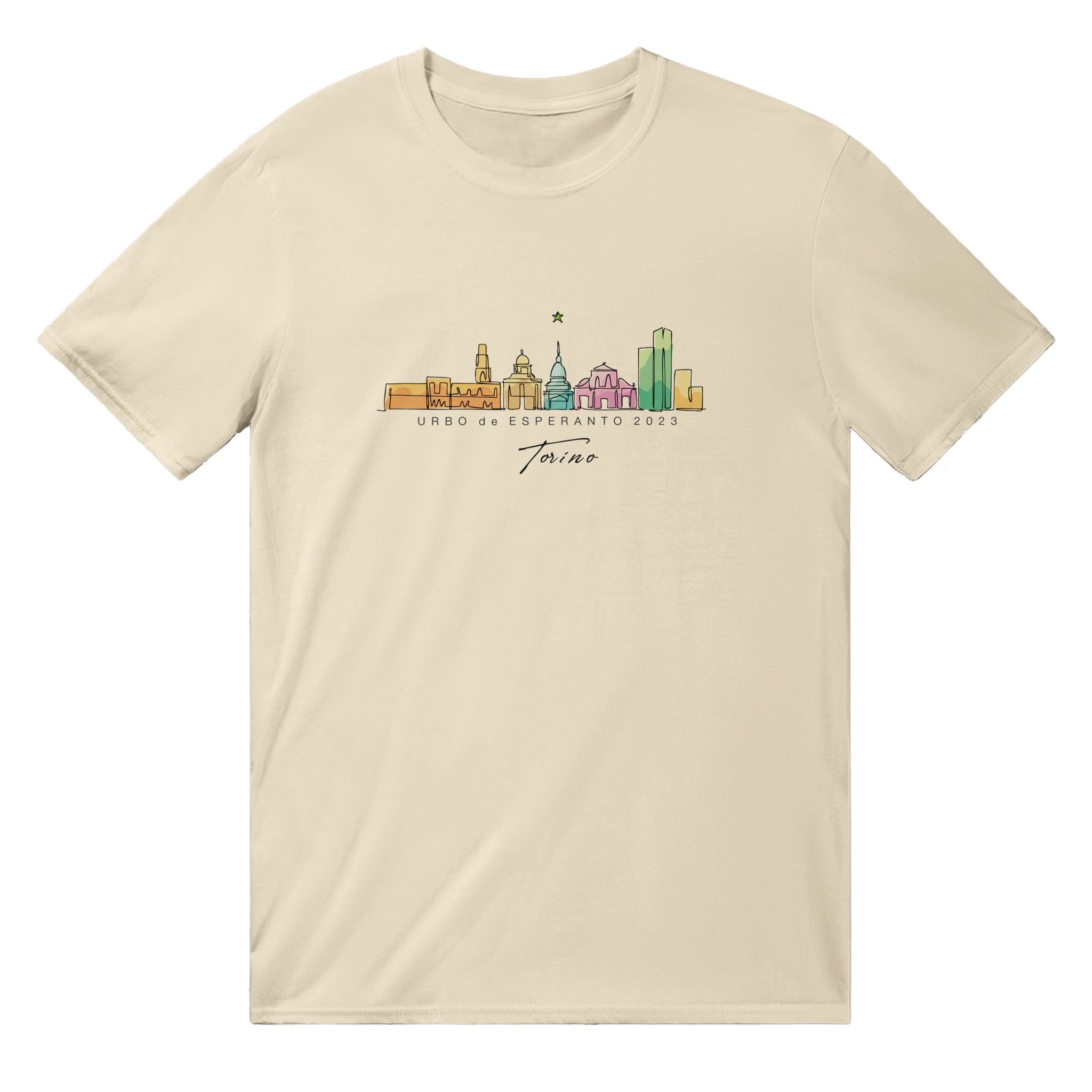 Torino Bunta Urbosilueto Unuseksa T-ĉemizo