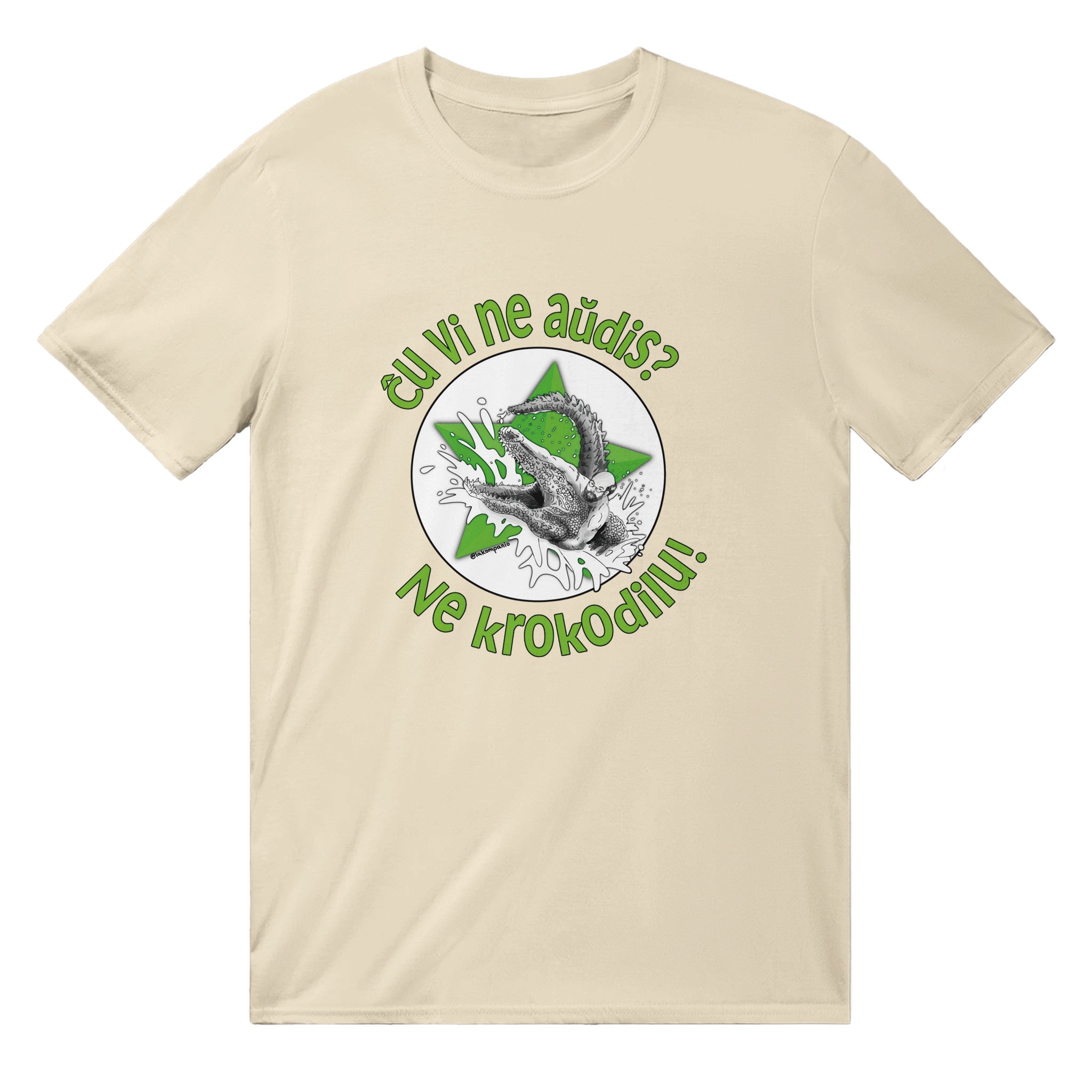 Zamenhof Krokodilo Uniseksa T-ĉemizo