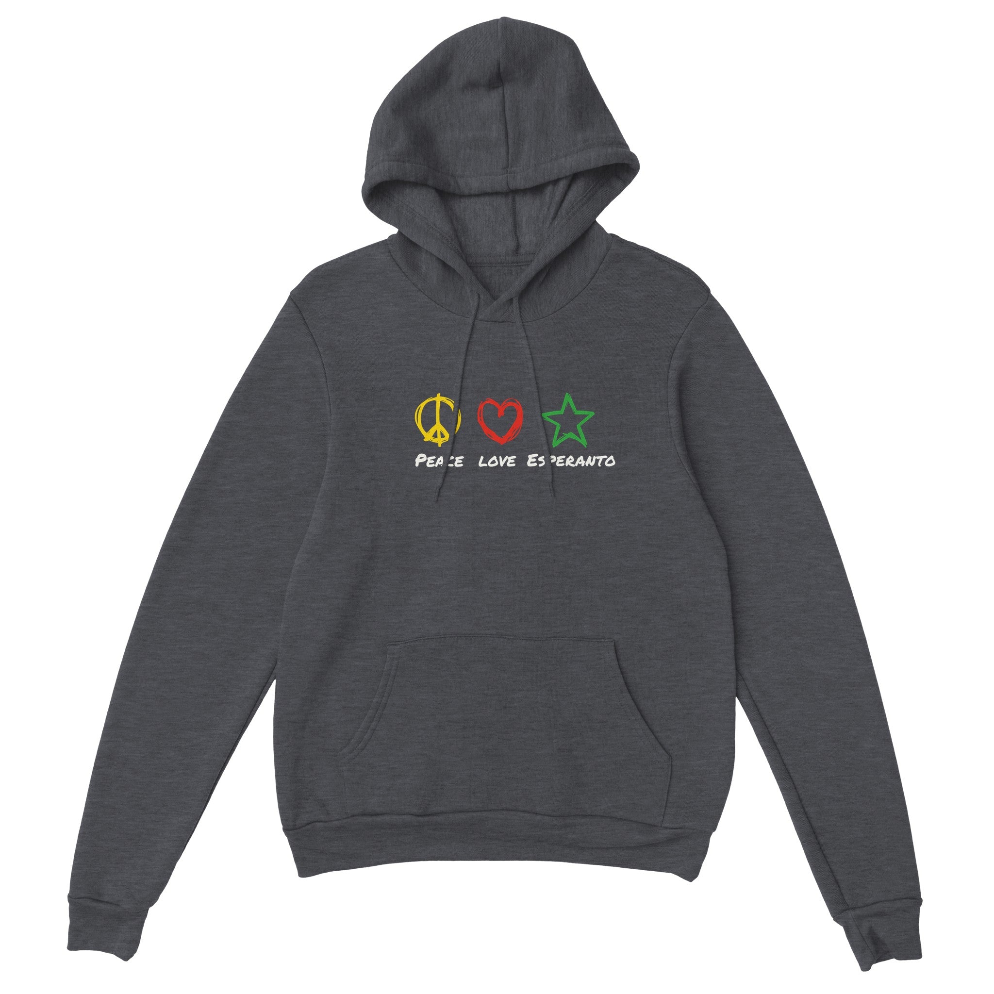 Peace Love Esperanto English Unisex Hoodie
