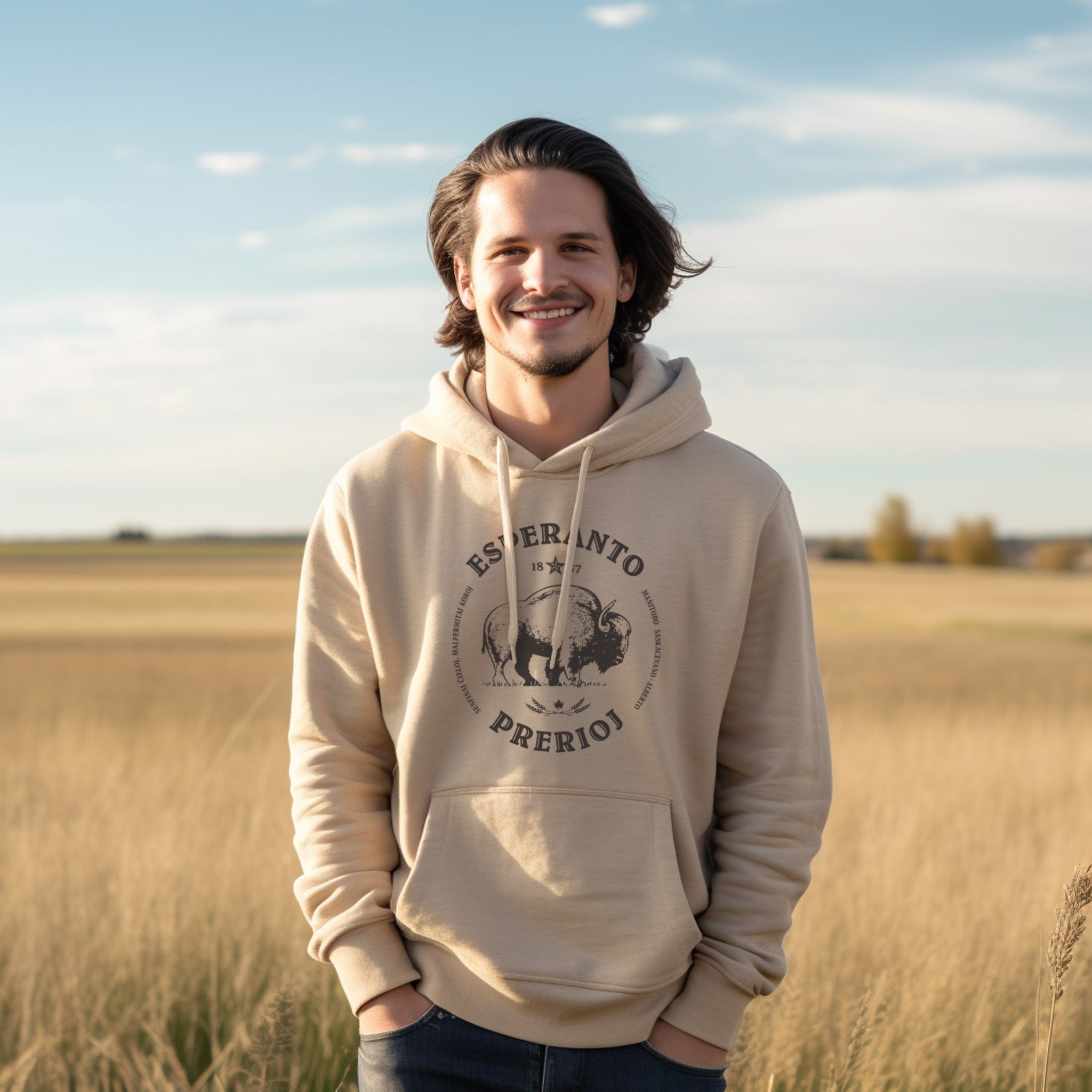 Esperanto Prerioj Unisex Pullover Hoodie