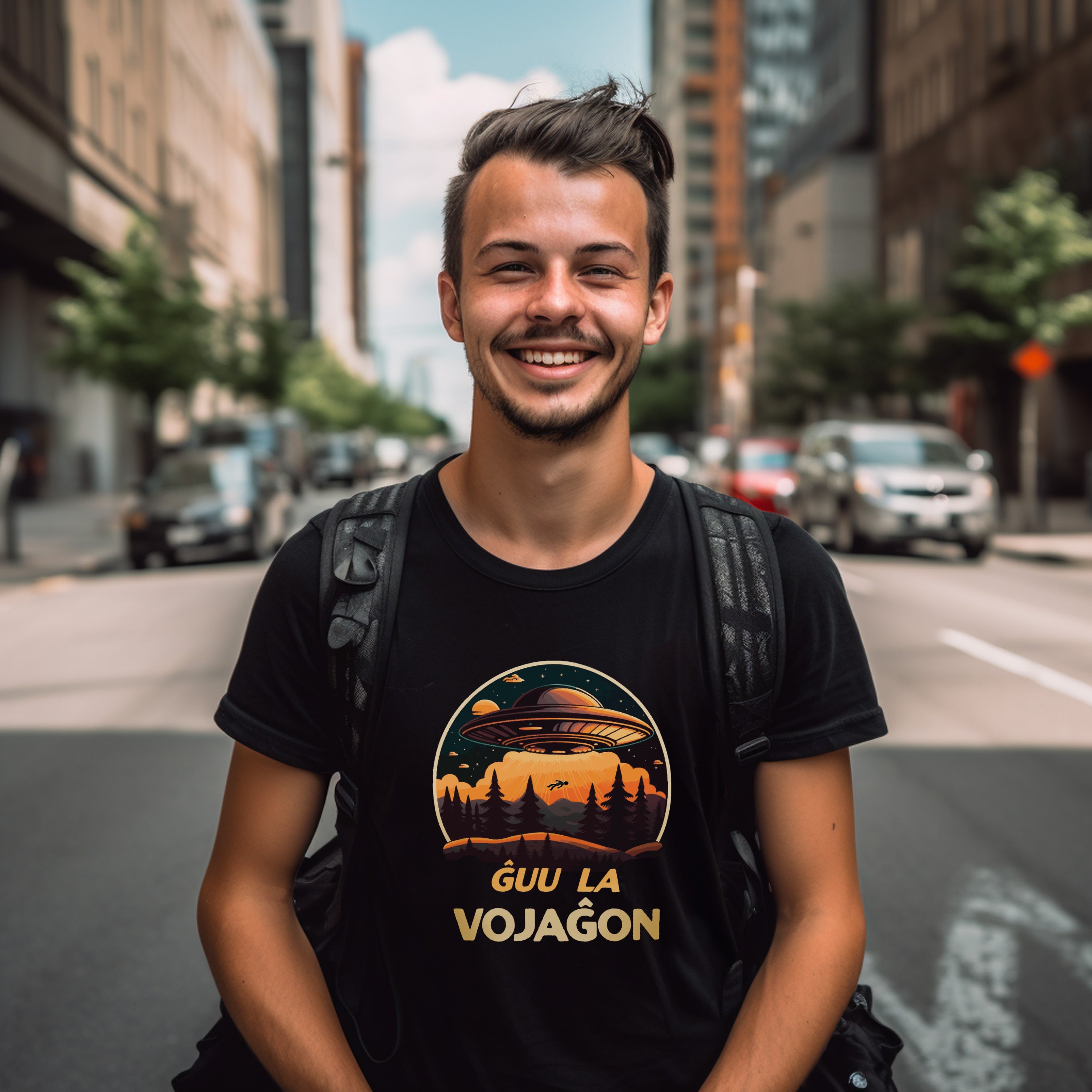 Ĝuu la Vojaĝon Unisex T-shirt