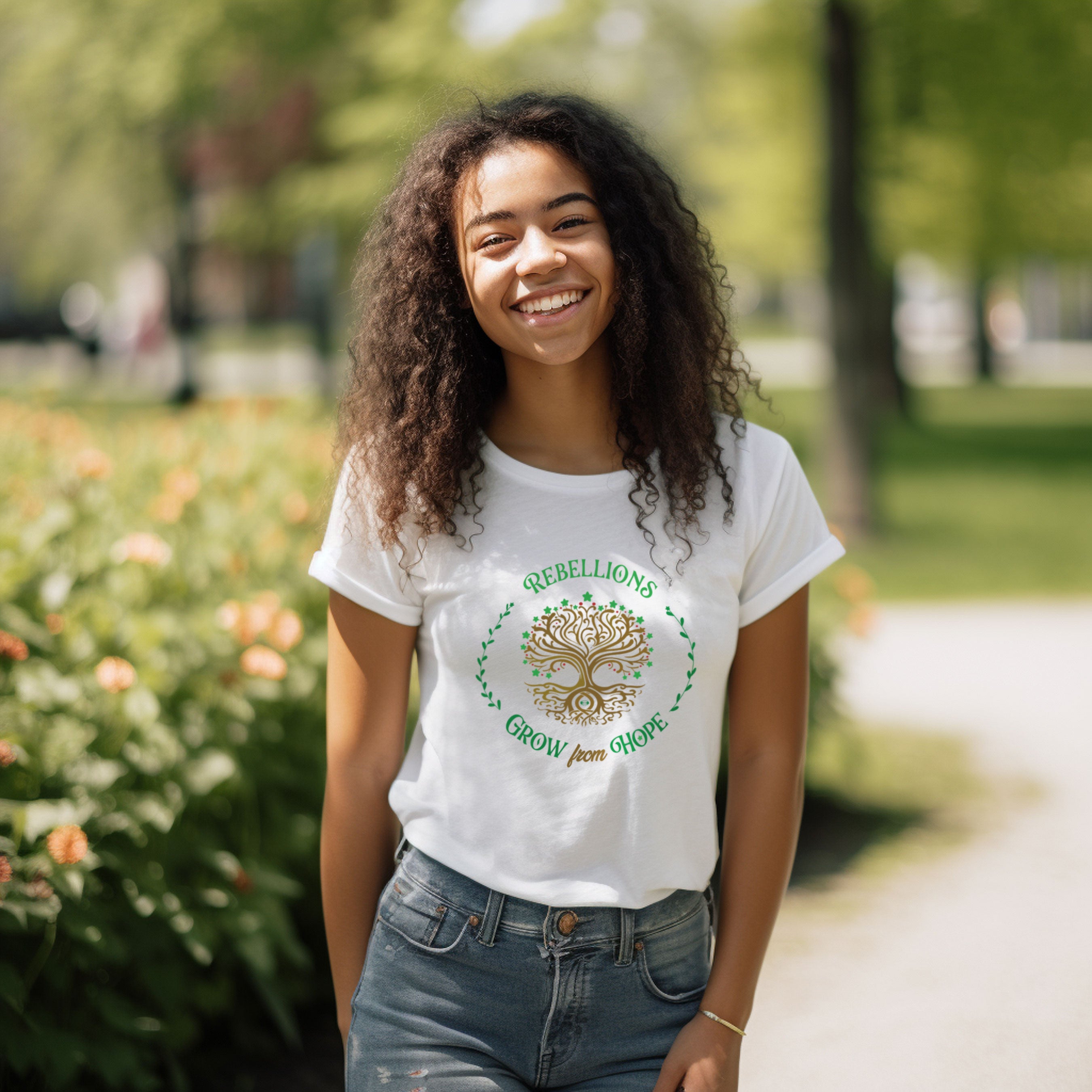 Ribeloj Kreskas el Espero Uniseksa T-ĉemizo