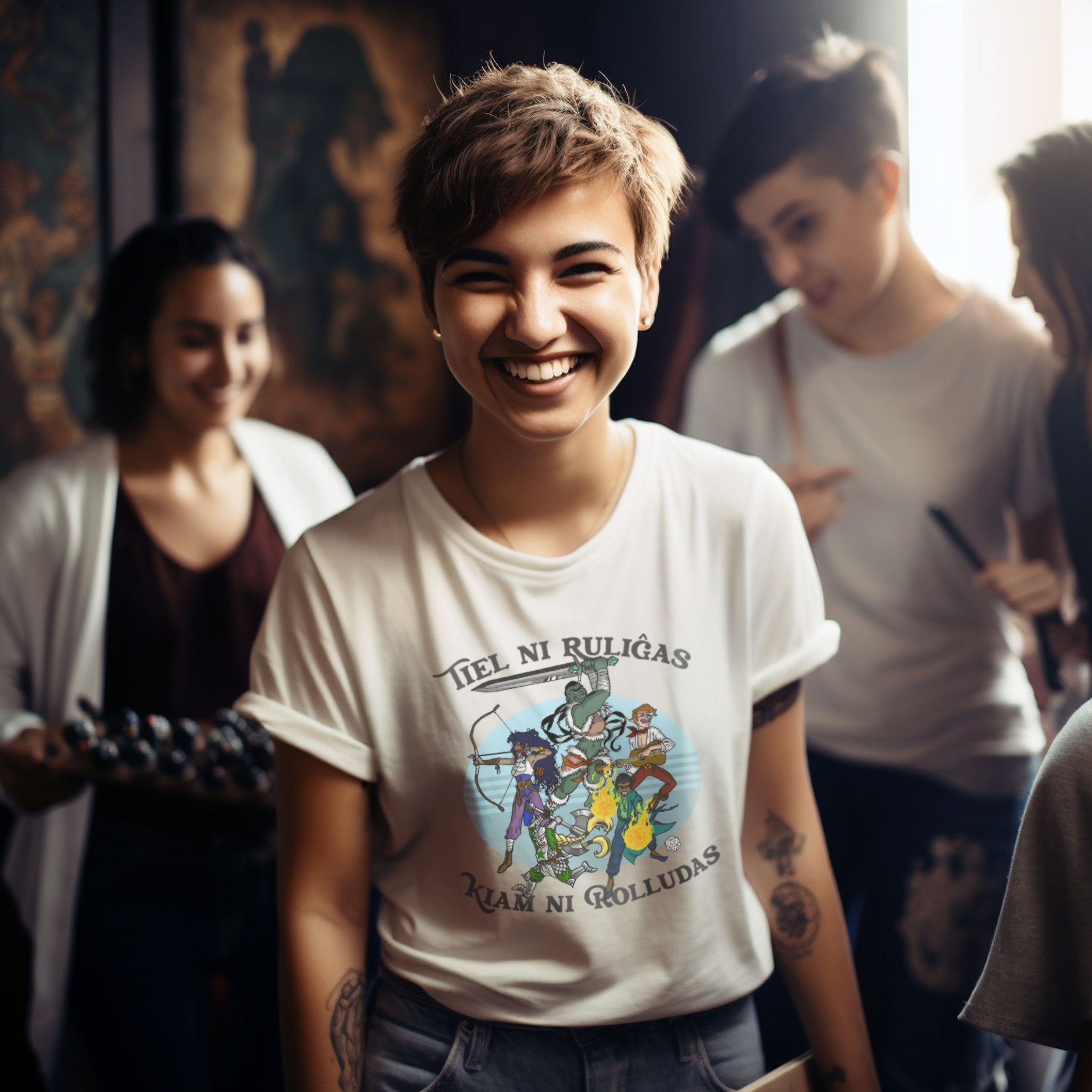 Tiel Ni Ruliĝas Womens T-shirt
