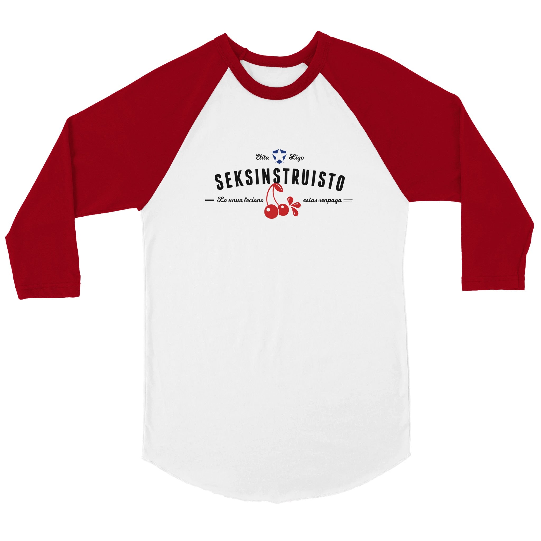 Seksinstruisto Unisex 3/4 sleeve Raglan T-shirt