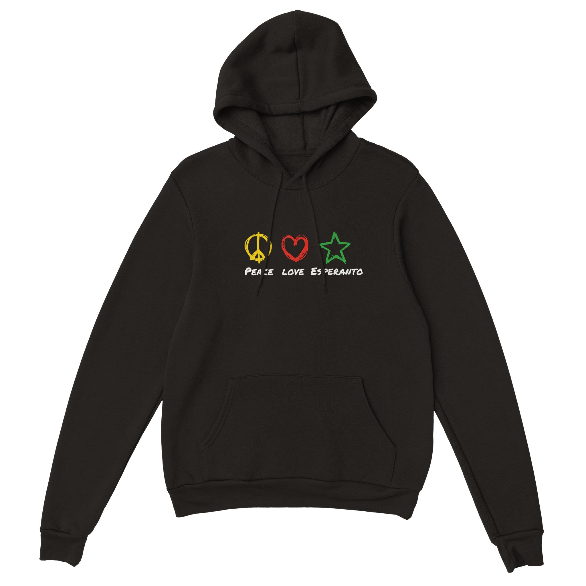 Peace Love Esperanto English Unisex Hoodie
