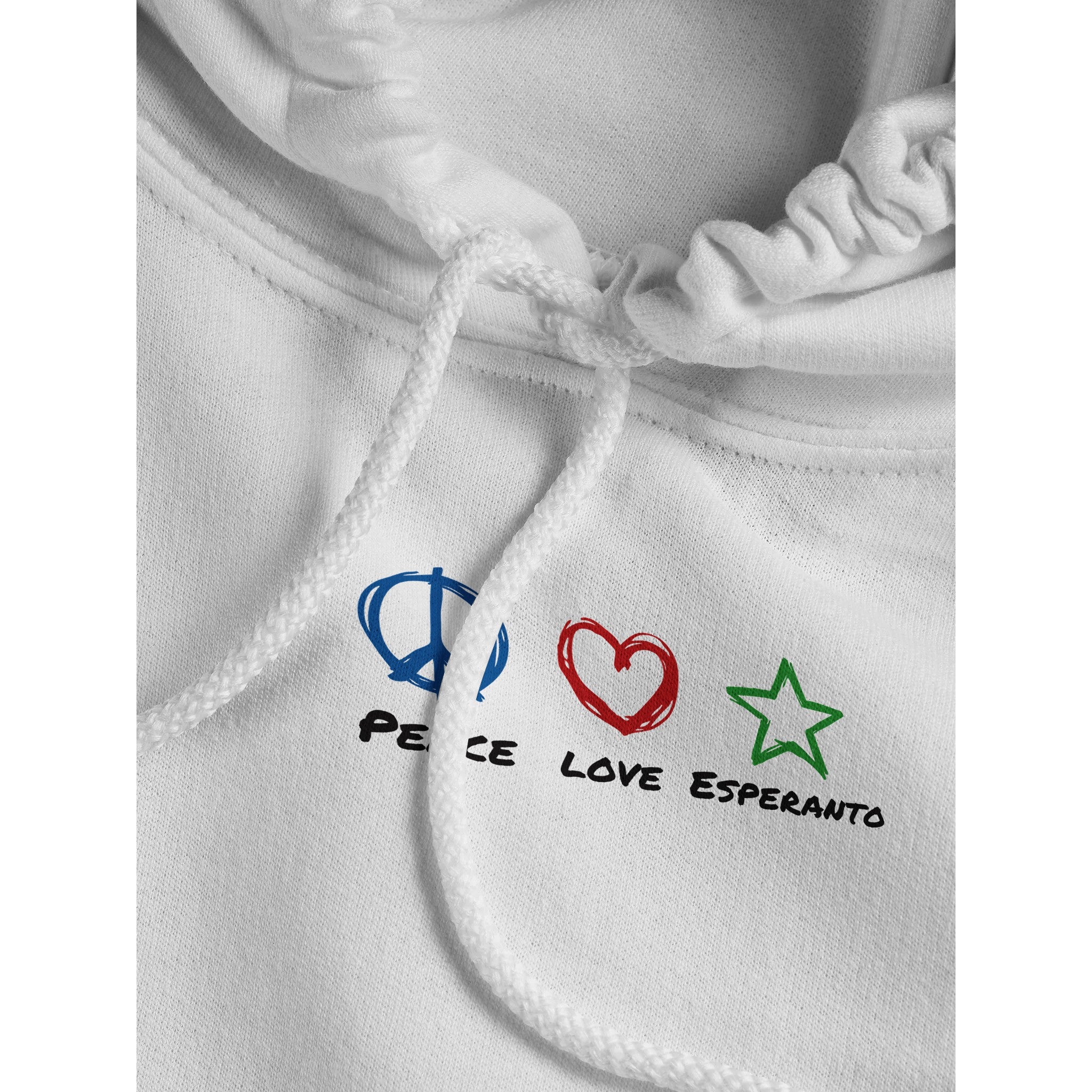 Peace Love Esperanto English Unisex Hoodie