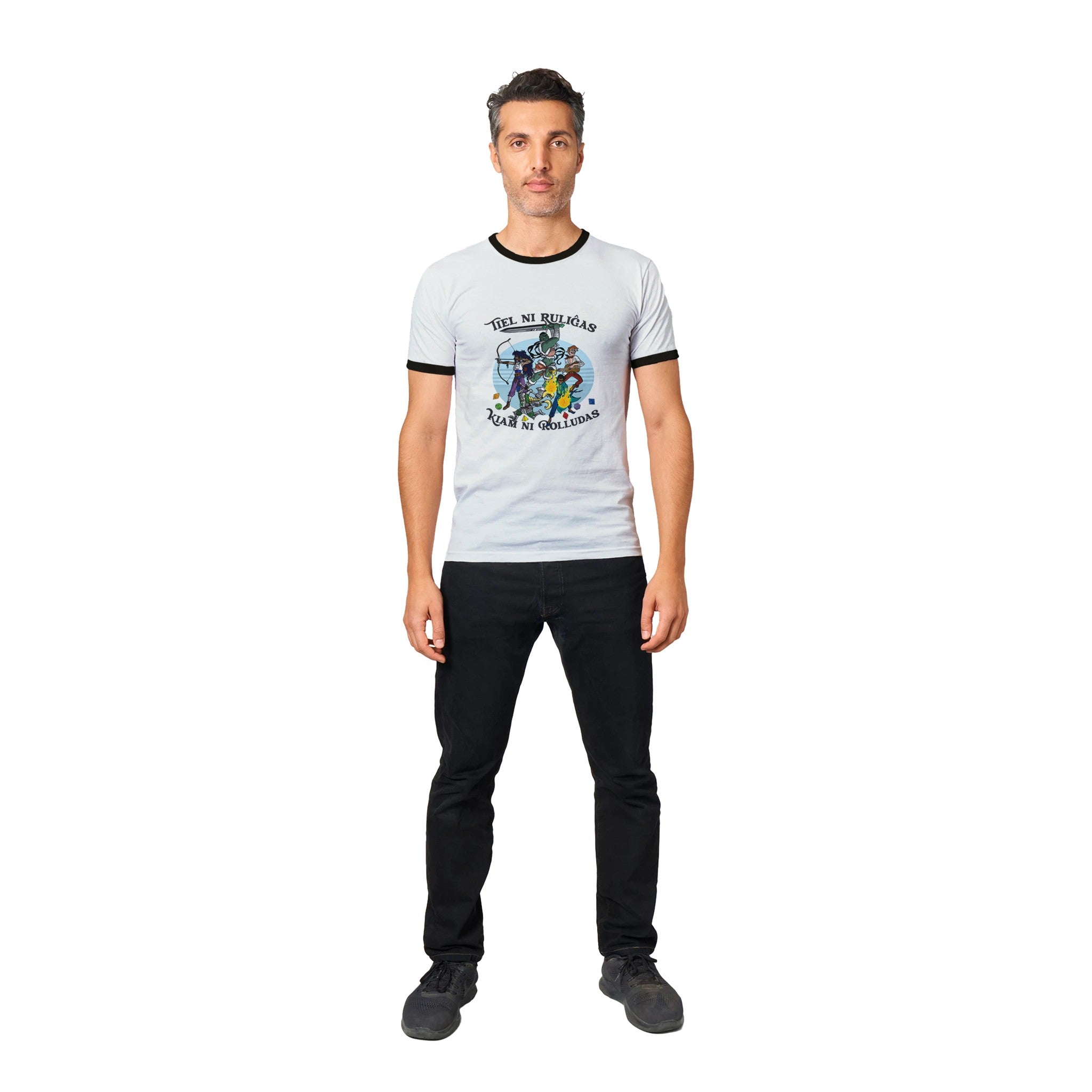 Tiel Ni Ruliĝas Unisex Ringer T-shirt