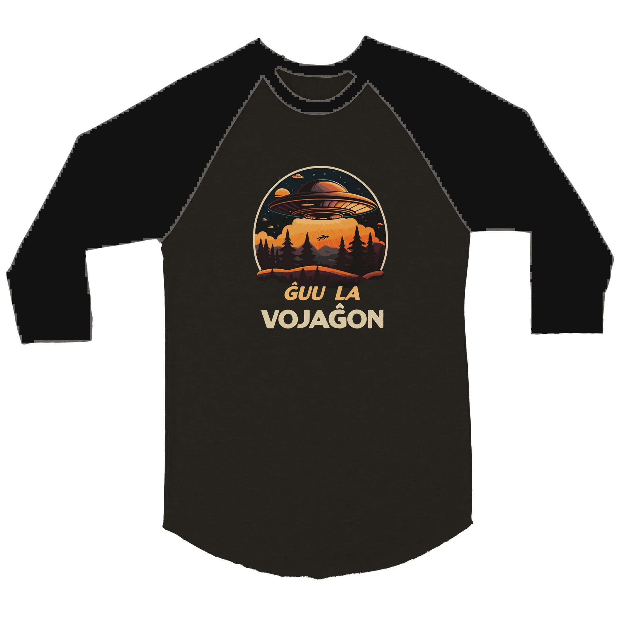 Ĝuu la Vojaĝon Unisex 3/4 sleeve T-shirt