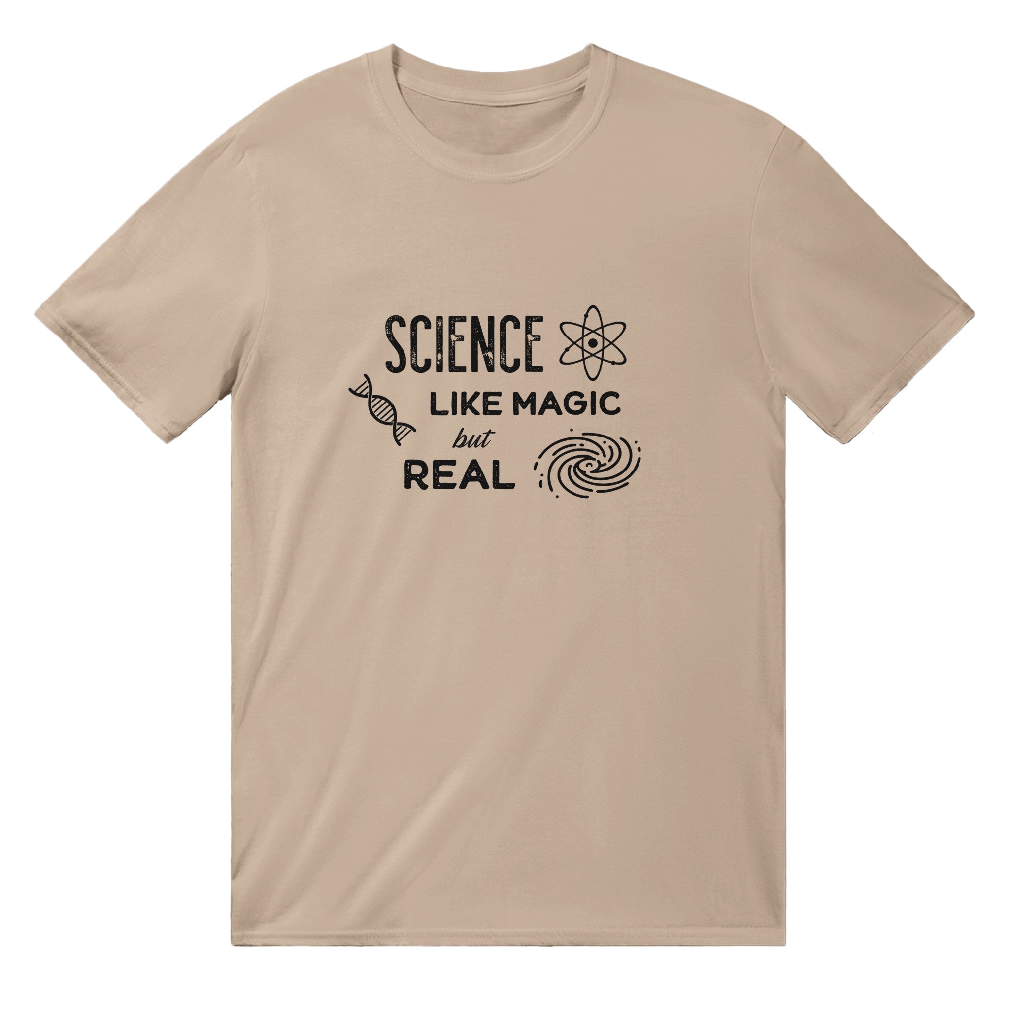 Scienco: Kiel Magio sed Reala Angla Uniseksa T-ĉemizo