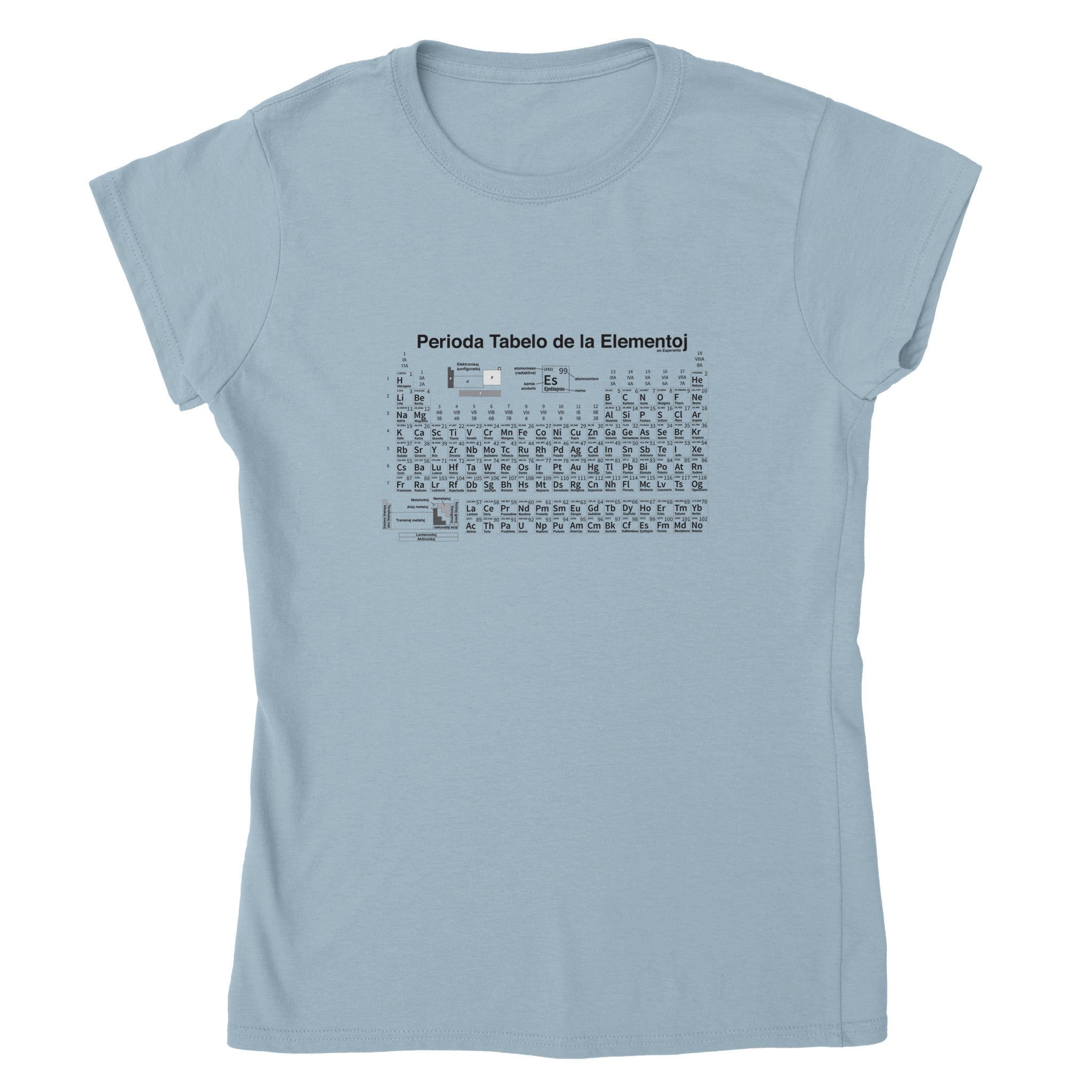Perioda Tabelo de la Elementoj Womens T-shirt