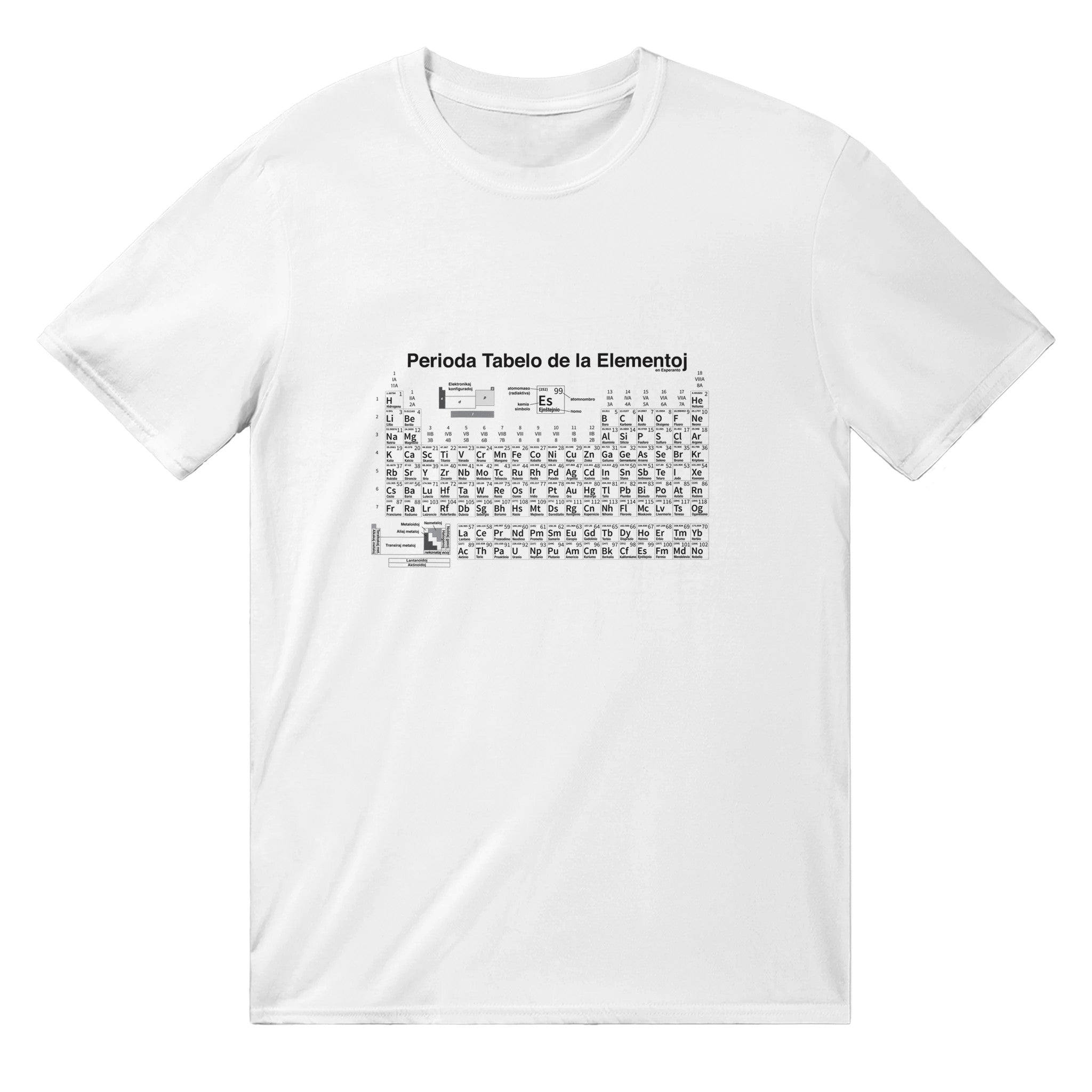 Perioda Tabelo de la Elementoj Uniseksa T-ĉemizo