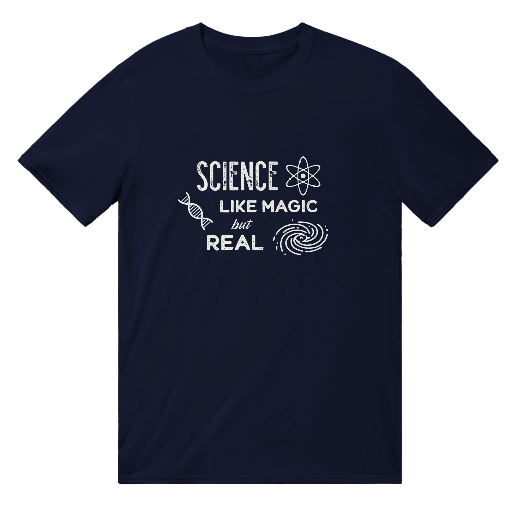 Scienco: Kiel Magio sed Reala Angla Uniseksa T-ĉemizo