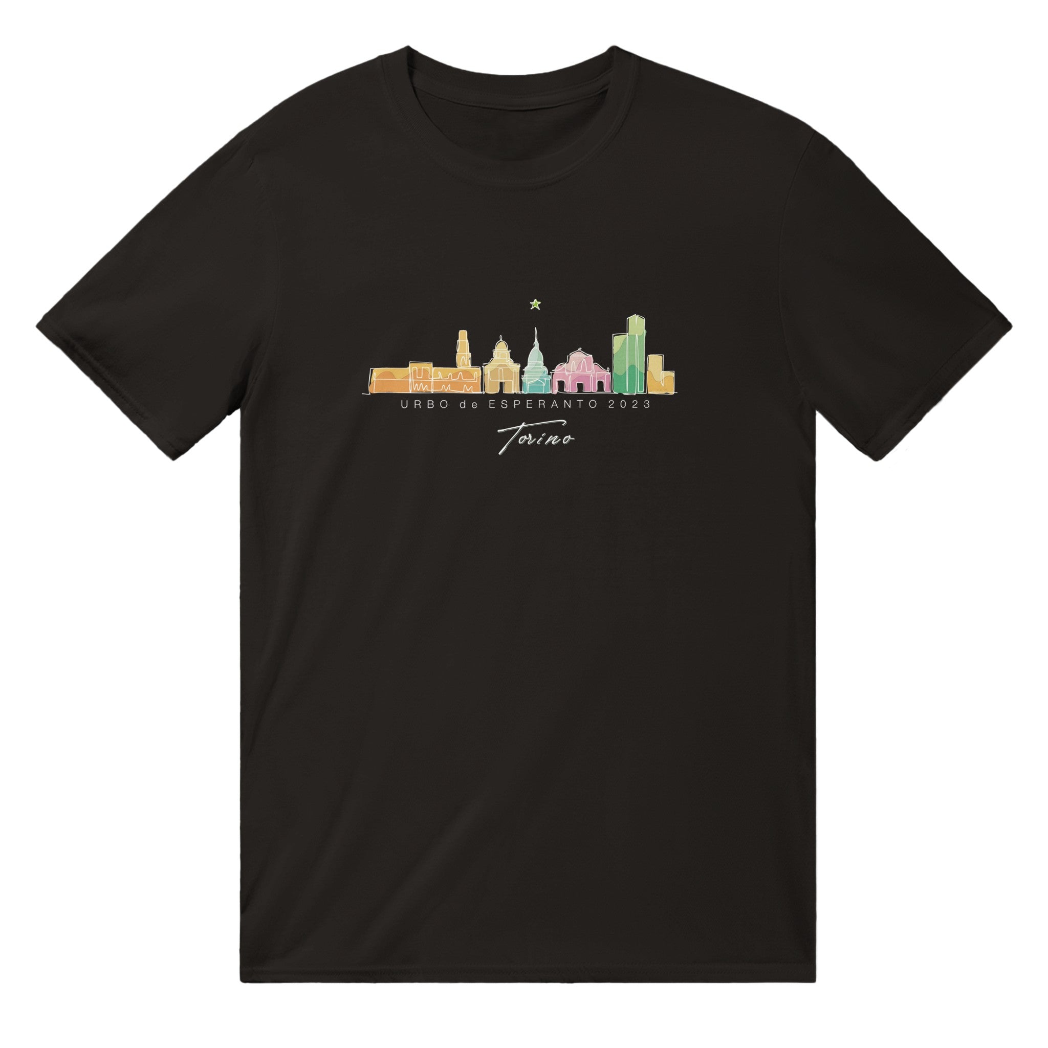 Torino Bunta Urbosilueto Unuseksa T-ĉemizo