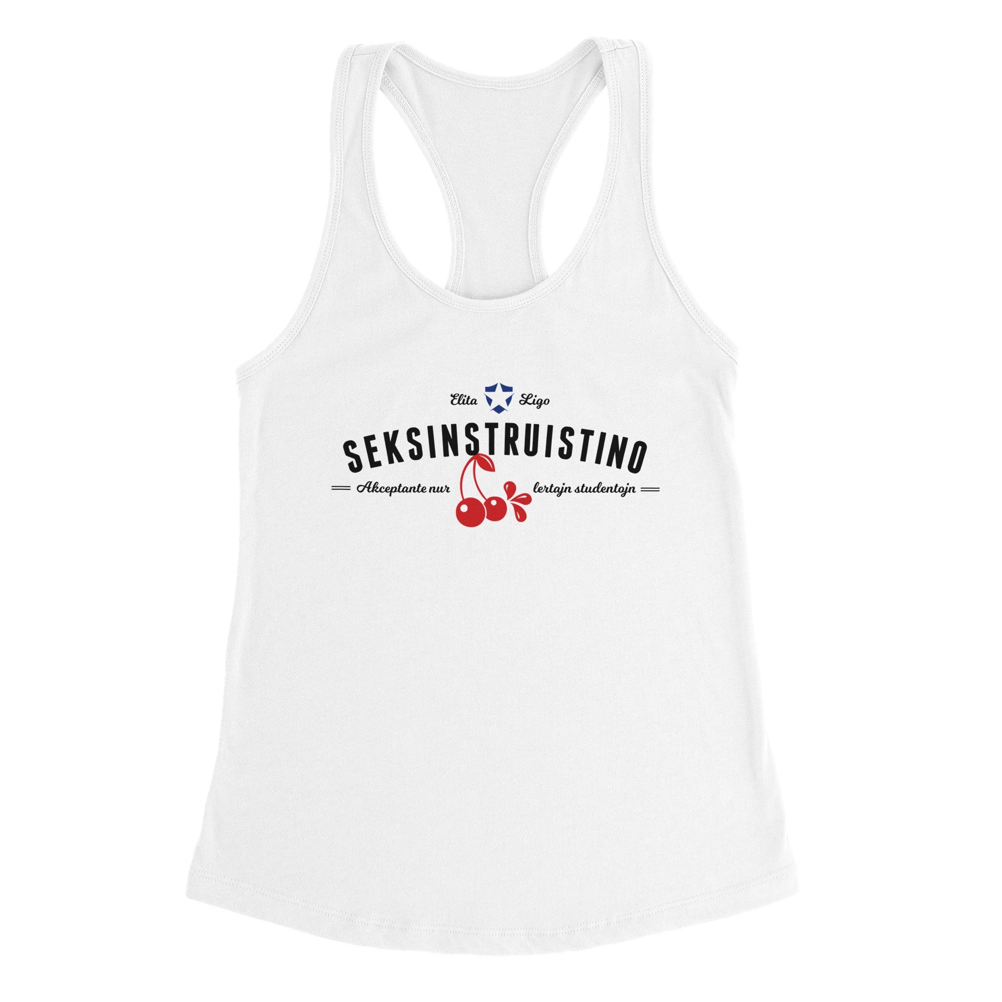 Seksinstruistino Womens Race-back Tank Top